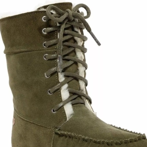 Emu Winter Brooklyn Boots Suede Sheepskin Lining - Picture 4 of 8